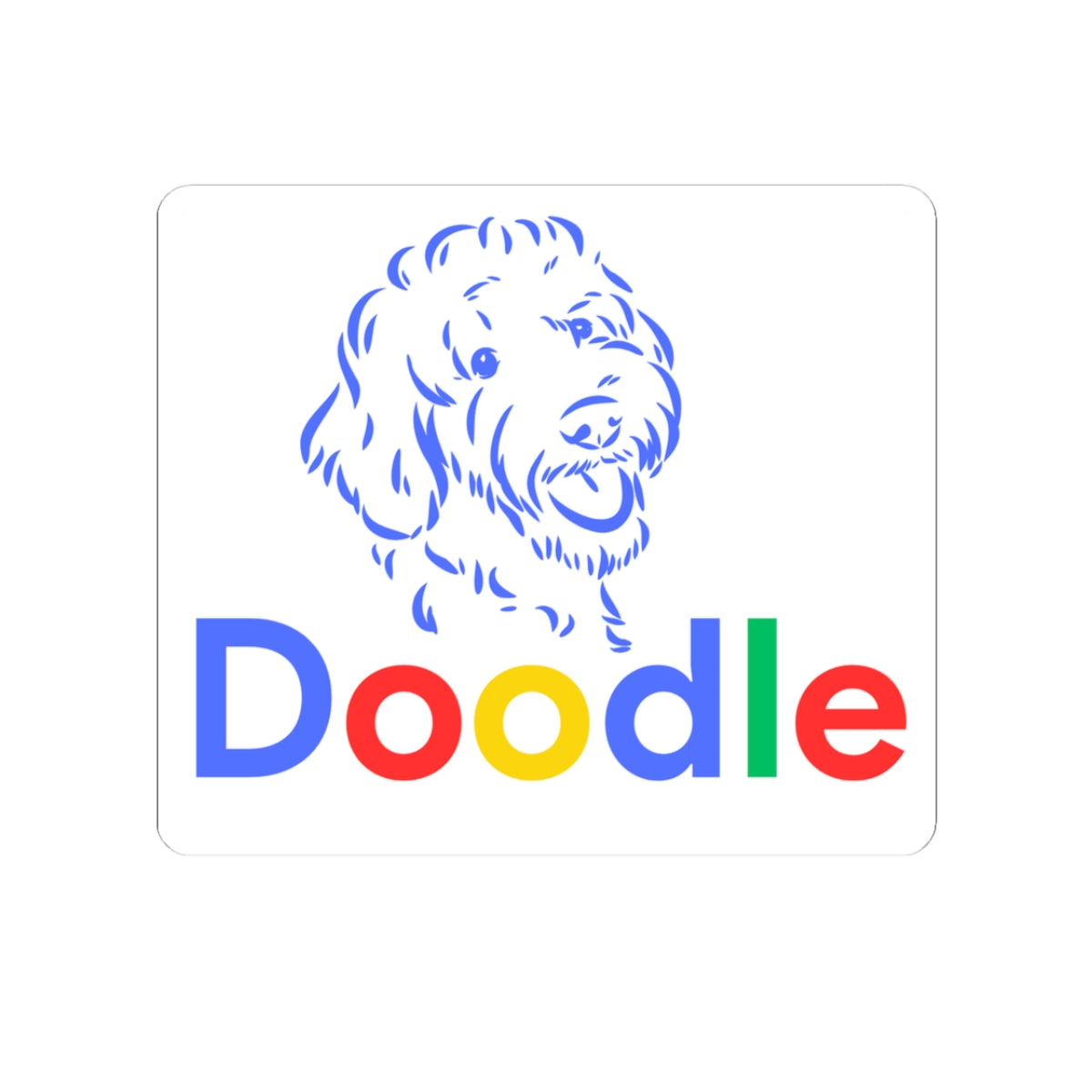 Doodle Dog Kiss-Cut Stickers | Cute Pet Decor, Laptop Stickers, Dog Lover Gift, Fun Home Decor, Playful Animal Art