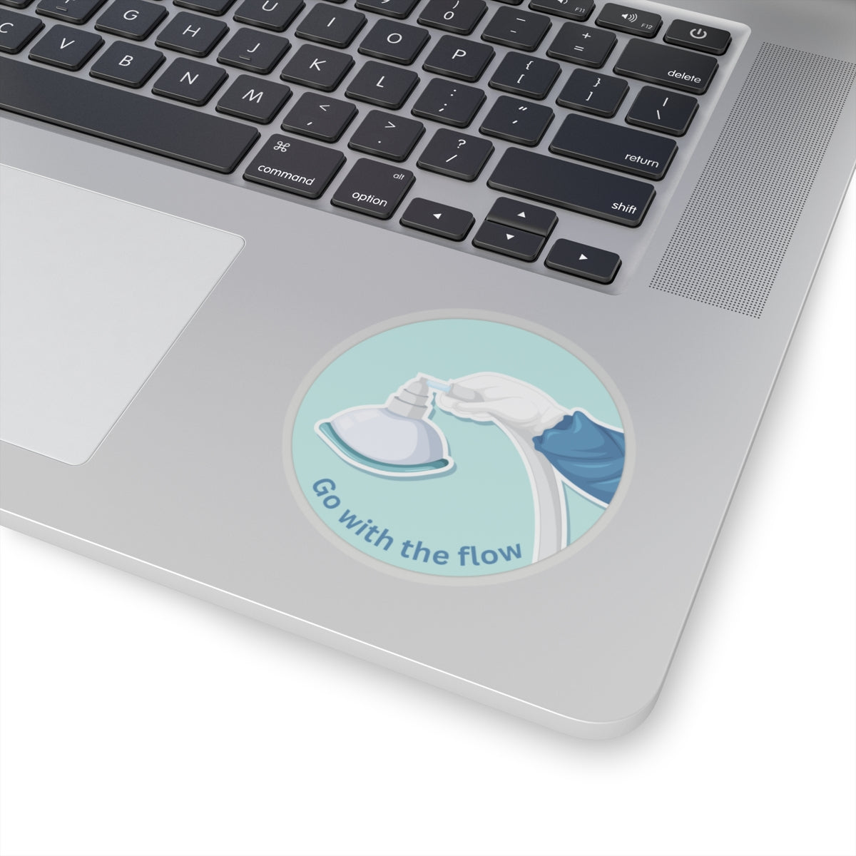 Go With The Flow Anesthesia Kiss-Cut Stickers | Fun Laptop Decals, Water Bottle Stickers, Office Decor, Gift for Friends, Planner Accessories