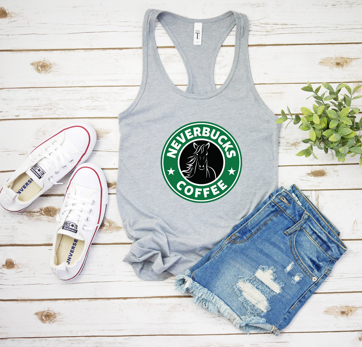 Neverbucks Horse Lover Women's Racerback Tank