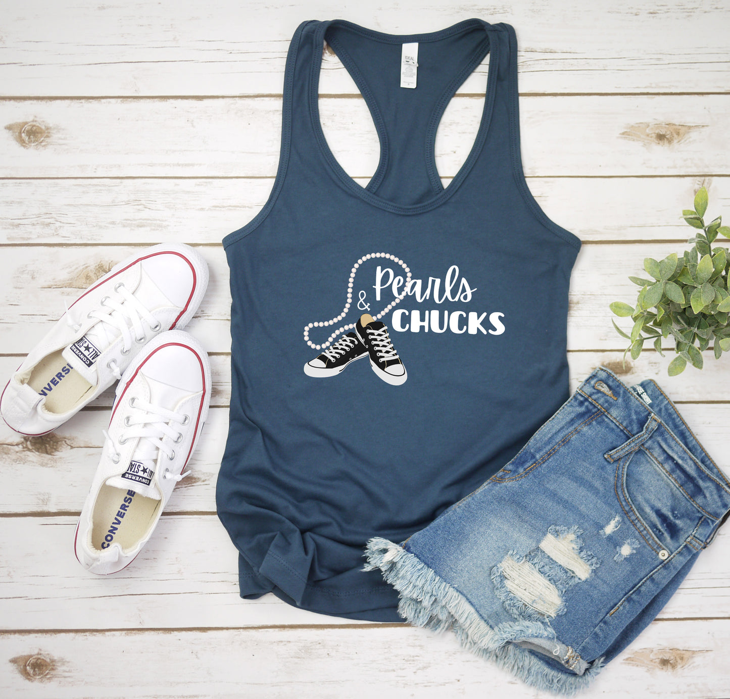 Pearls and Chucks Kamala Women's Racerback Tank
