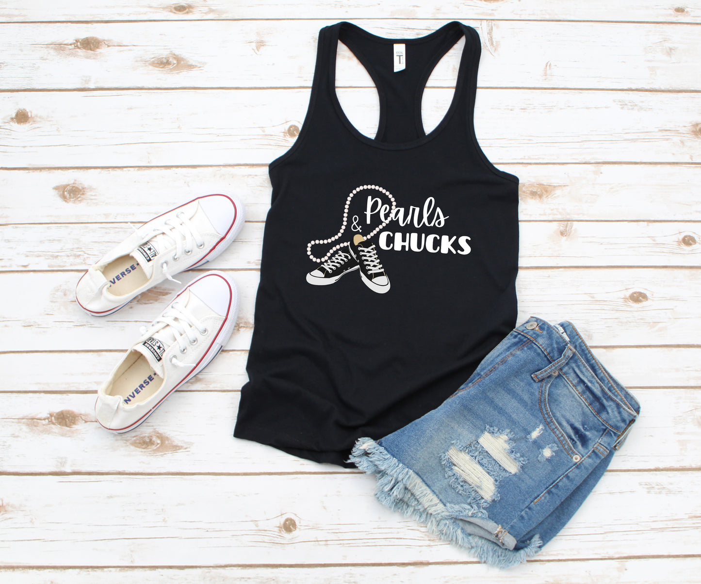 Pearls and Chucks Kamala Women's Racerback Tank