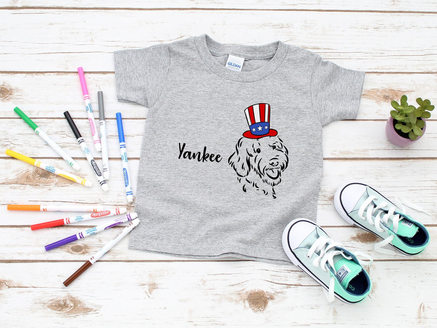 Yankee Doodle Dog 4th of July Kids' T-Shirt