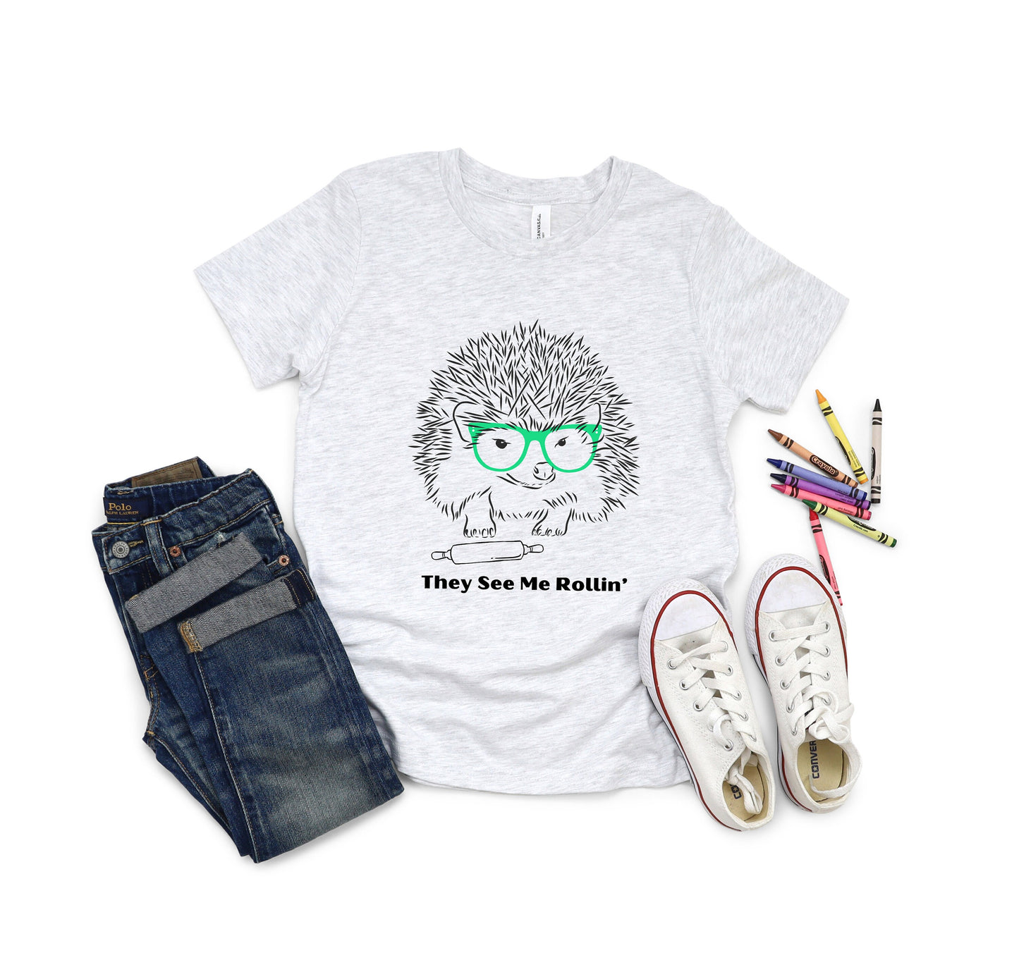 Hedgehog That's How I Roll Kids' T-Shirt