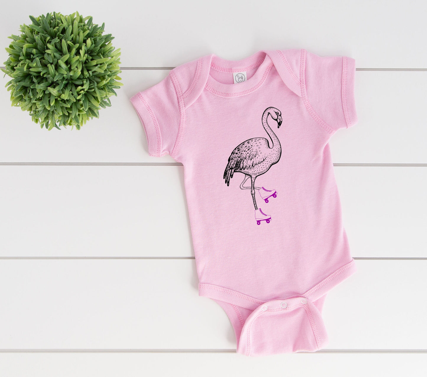 Flamingo in Skates Infant Bodysuit