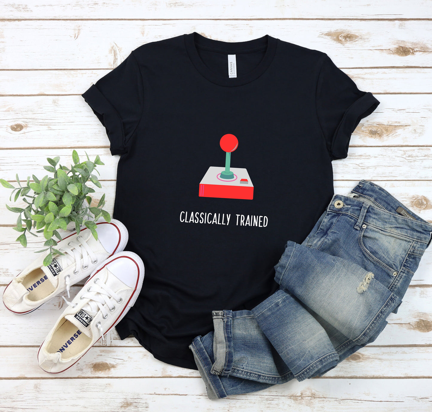 Classically Trained Video Joystick Unisex Short Sleeve Tee