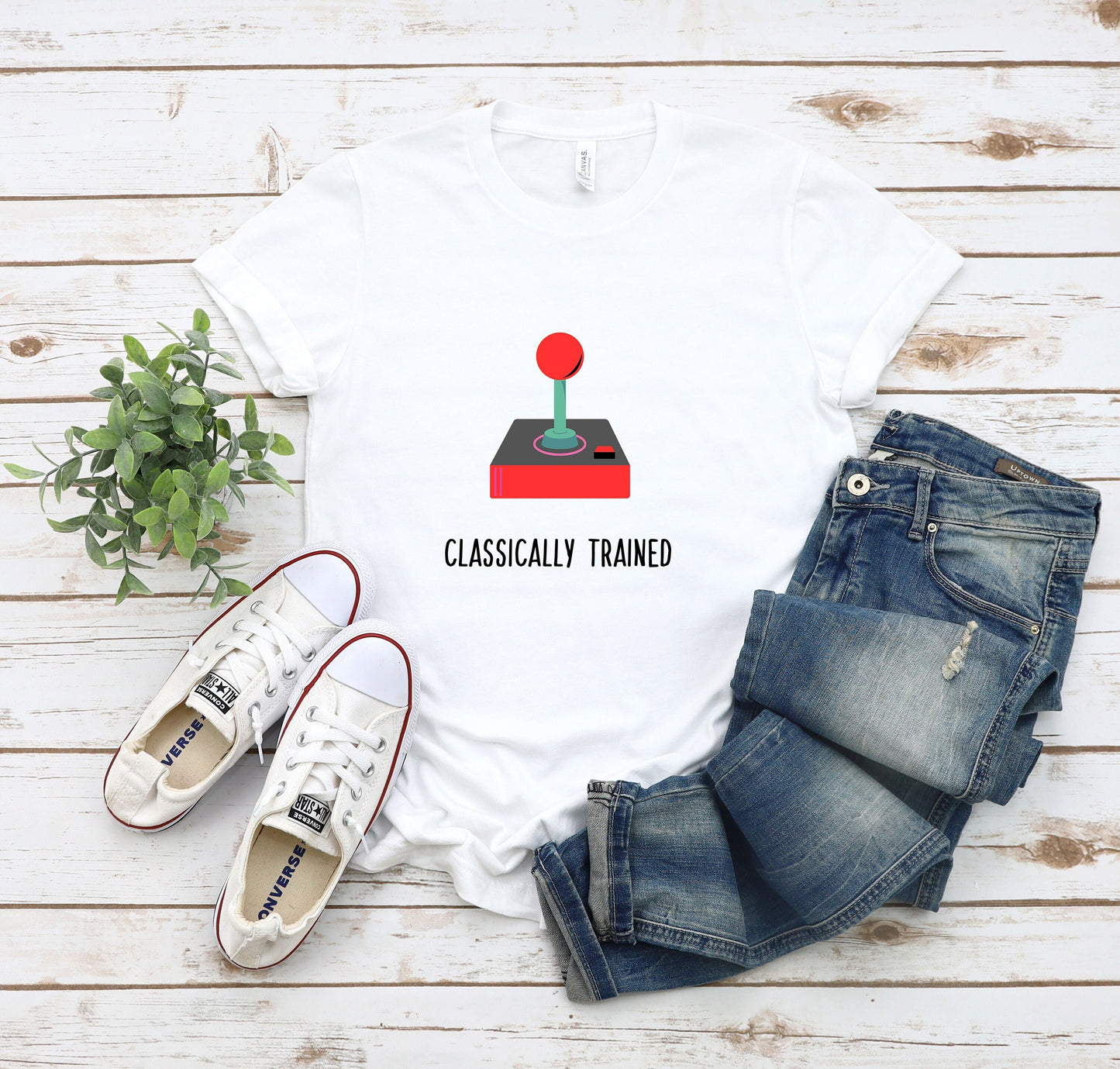 Classically Trained Video Joystick Unisex Short Sleeve Tee