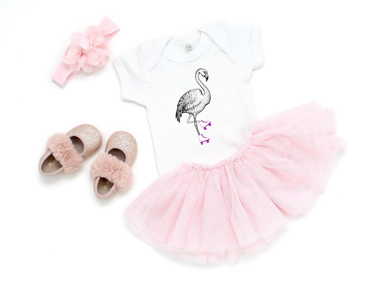 Flamingo in Skates Infant Bodysuit