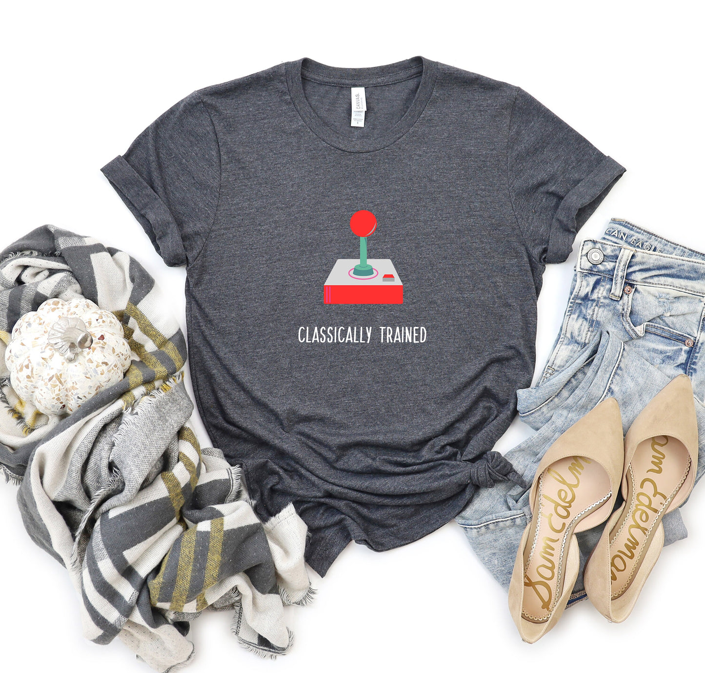 Classically Trained Video Joystick Unisex Short Sleeve Tee