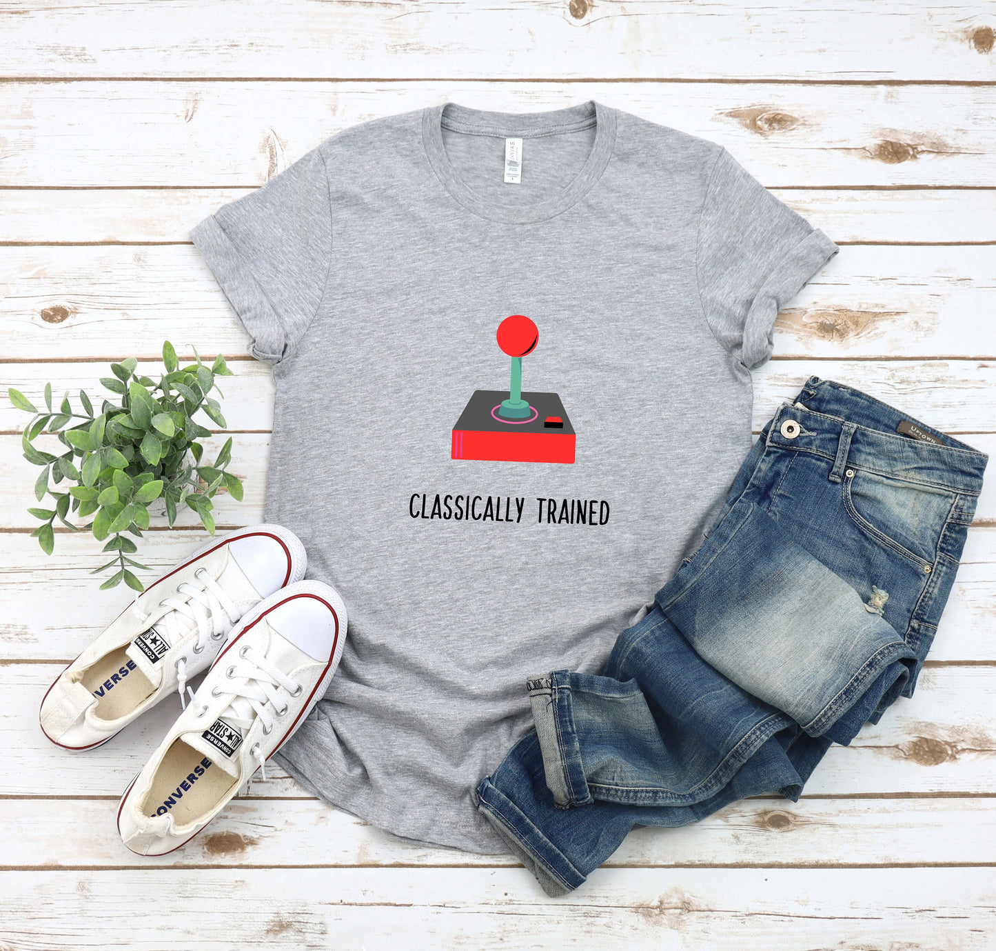 Classically Trained Video Joystick Unisex Short Sleeve Tee