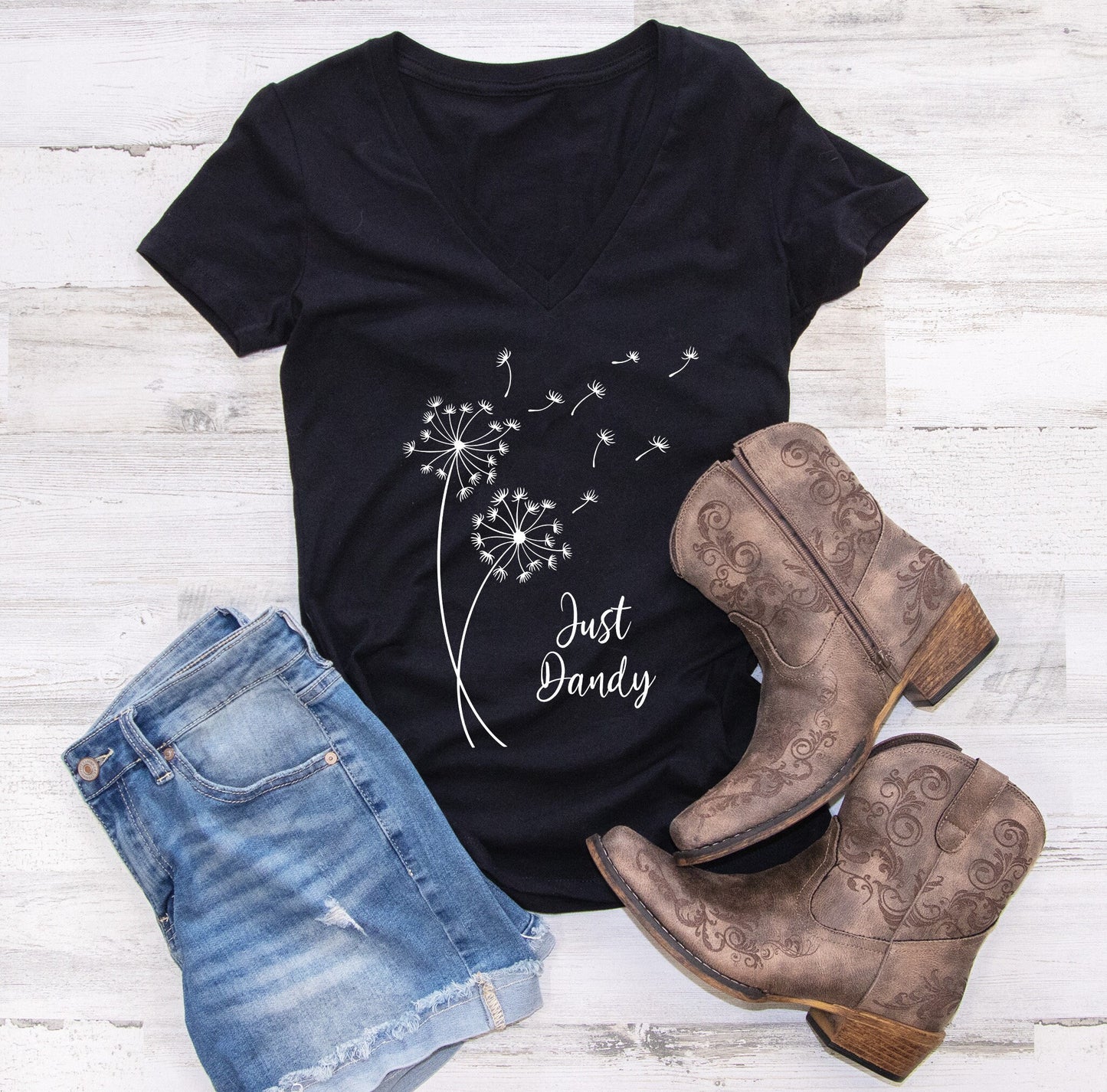Just Dandy Women's V-Neck Tee