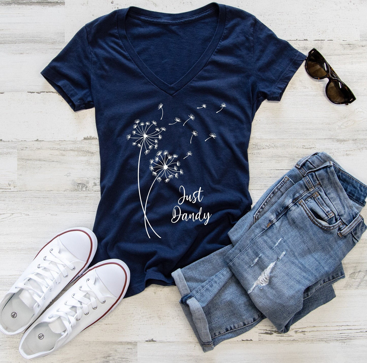 Just Dandy Women's V-Neck Tee