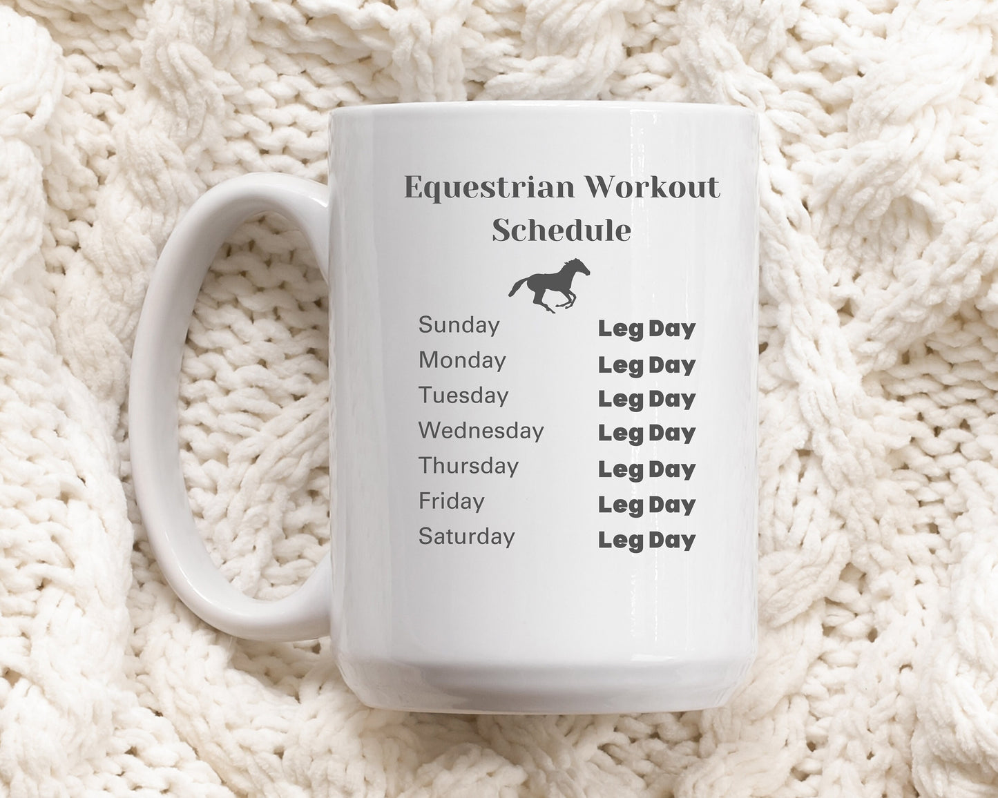 Equestrian Workout Mug