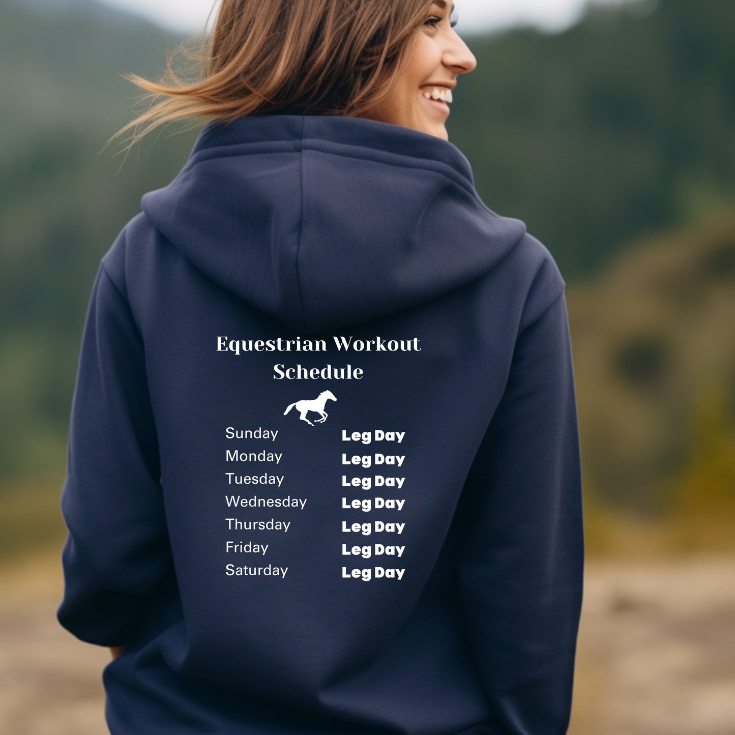 Equestrian Workout Schedule Hooded Sweatshirt