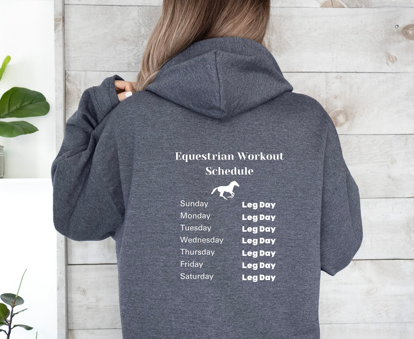 Equestrian Workout Schedule Hooded Sweatshirt