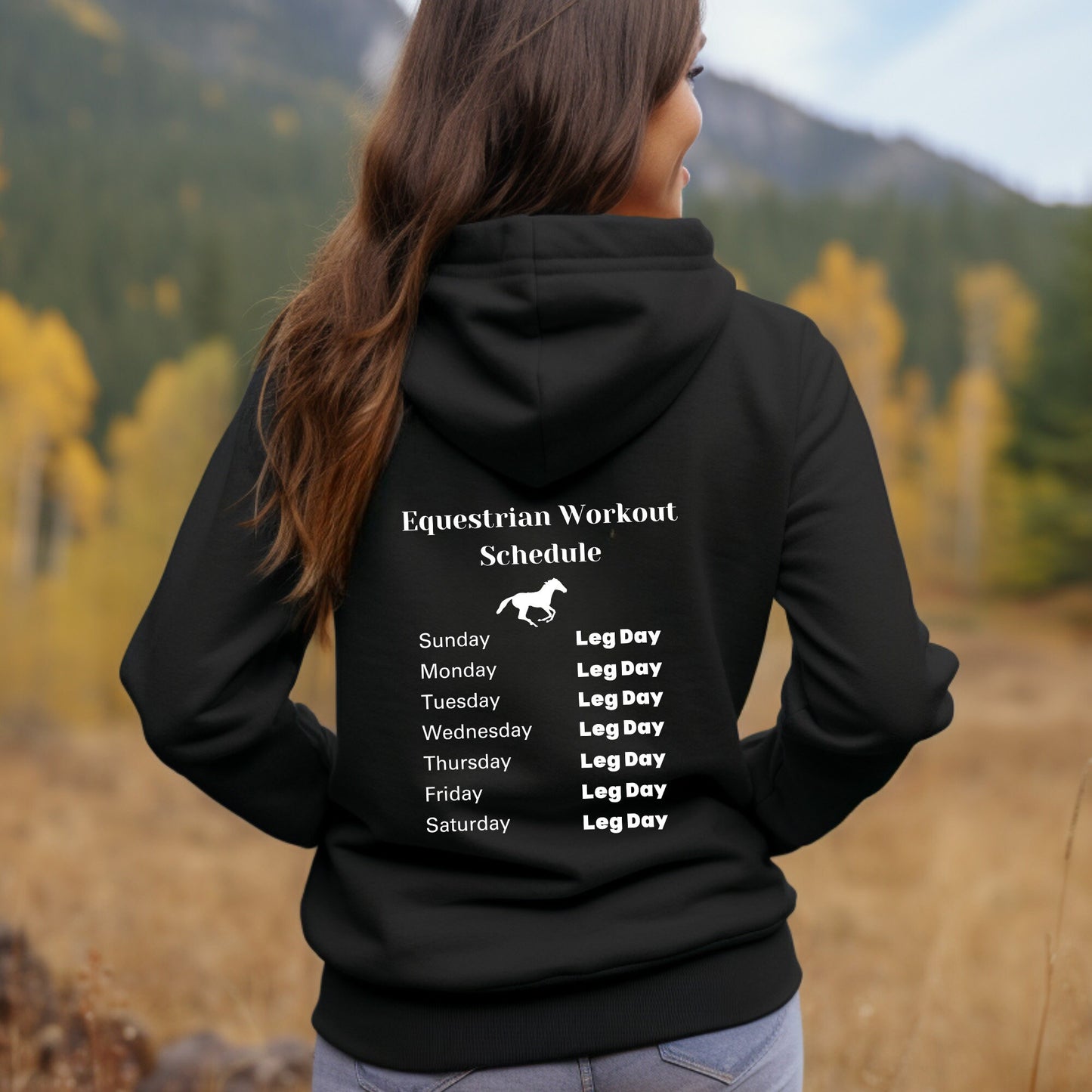 Equestrian Workout Schedule Hooded Sweatshirt