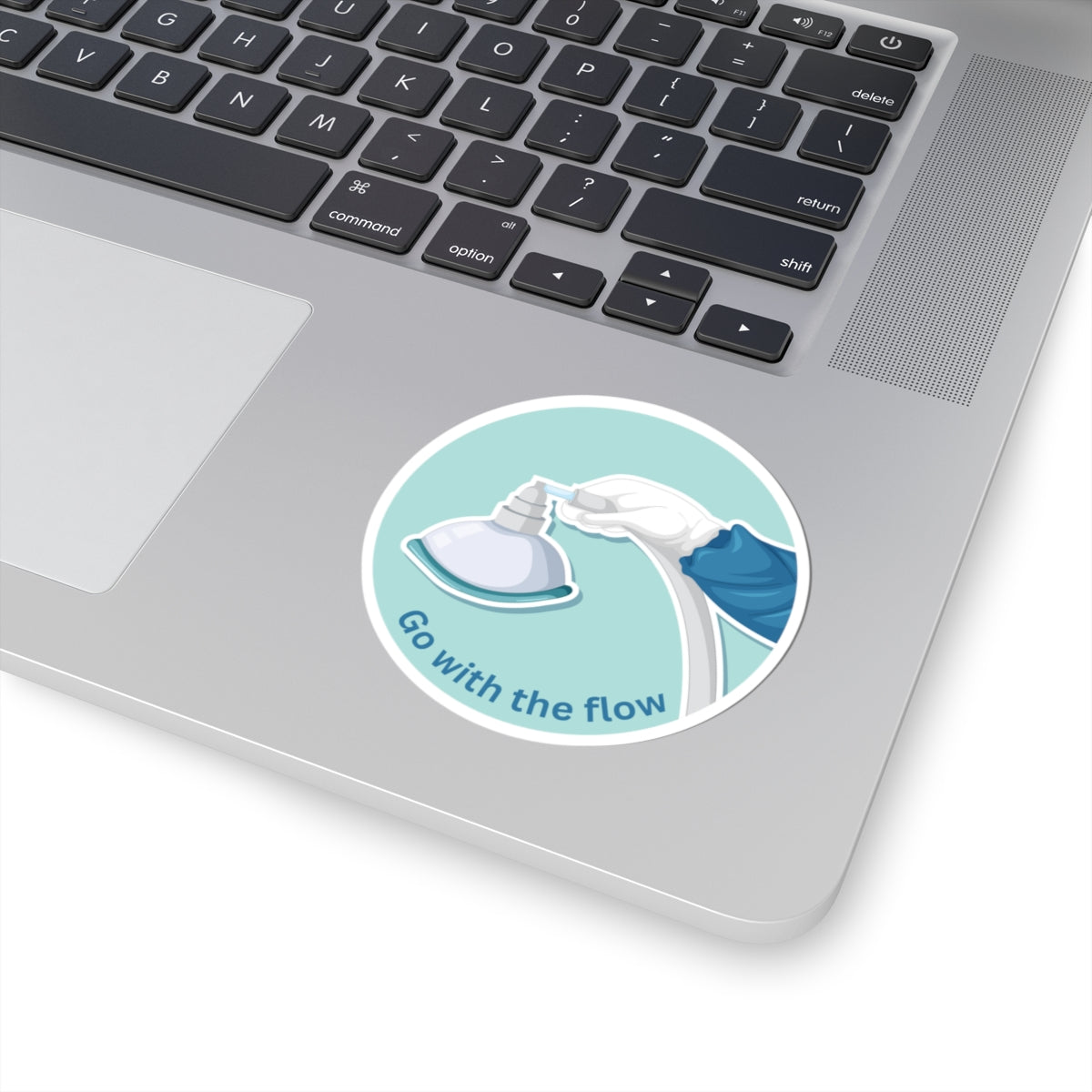Go With The Flow Anesthesia Kiss-Cut Stickers | Fun Laptop Decals, Water Bottle Stickers, Office Decor, Gift for Friends, Planner Accessories