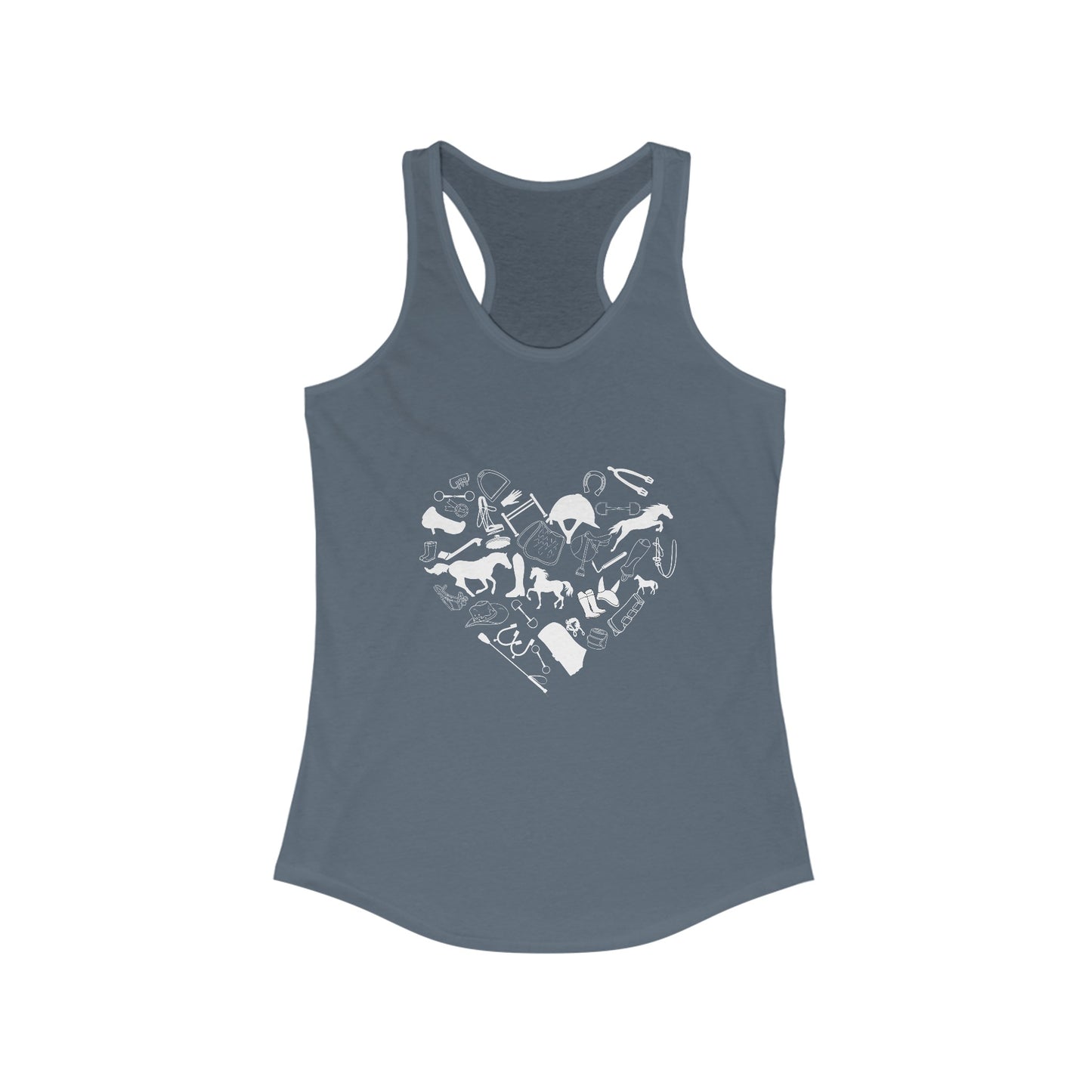 Horse Tack Heart Women's Racerback Tank