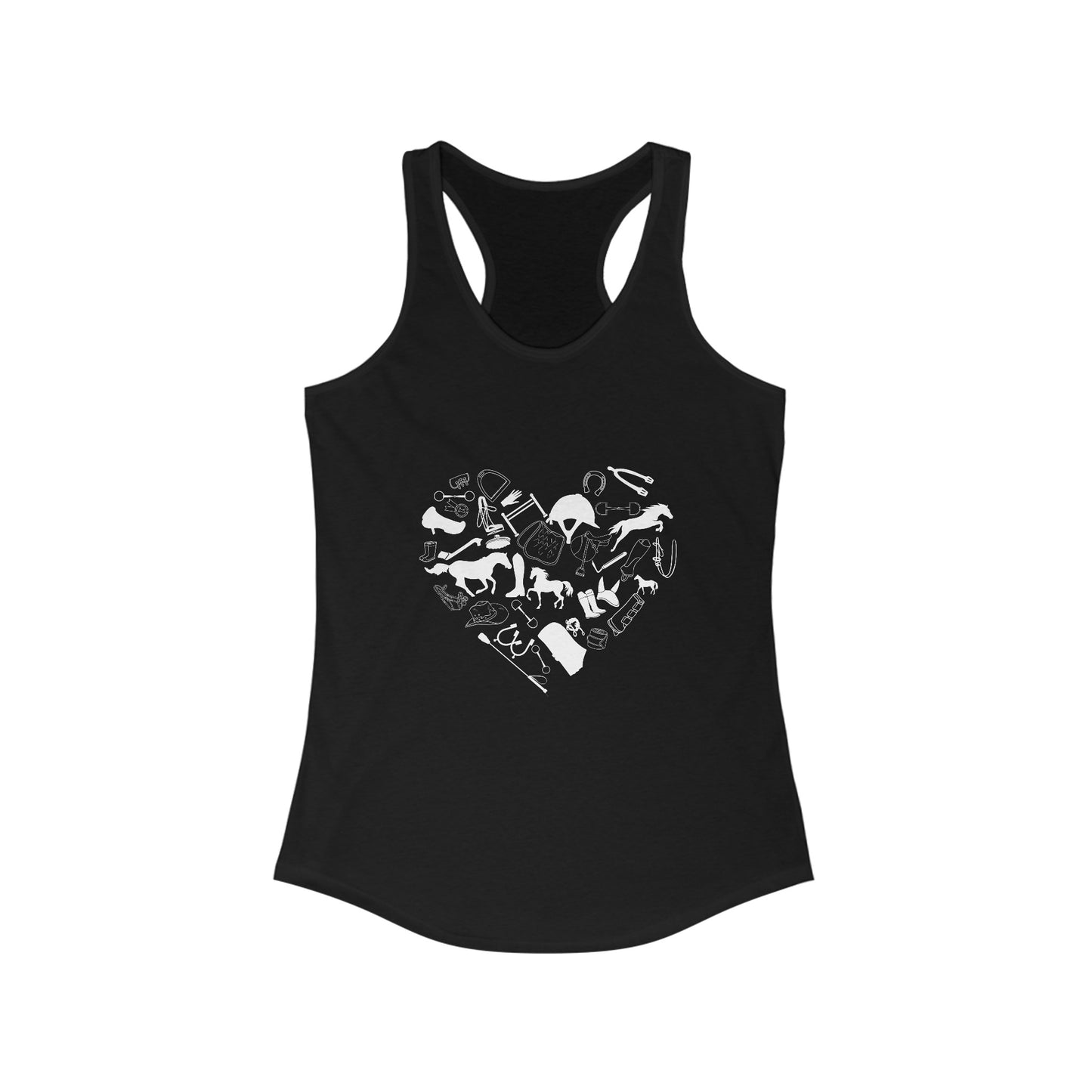 Horse Tack Heart Women's Racerback Tank