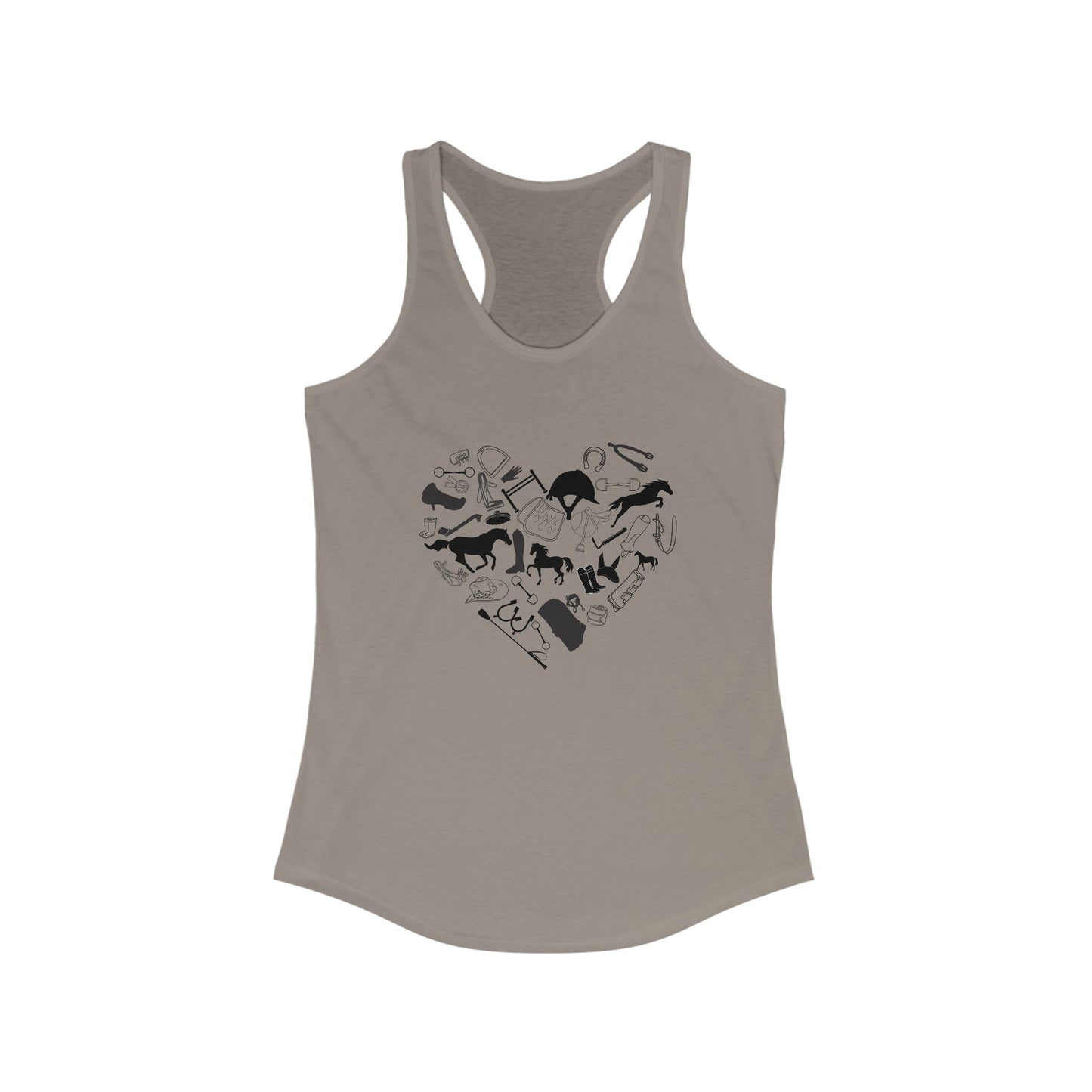 Horse Tack Heart Women's Racerback Tank