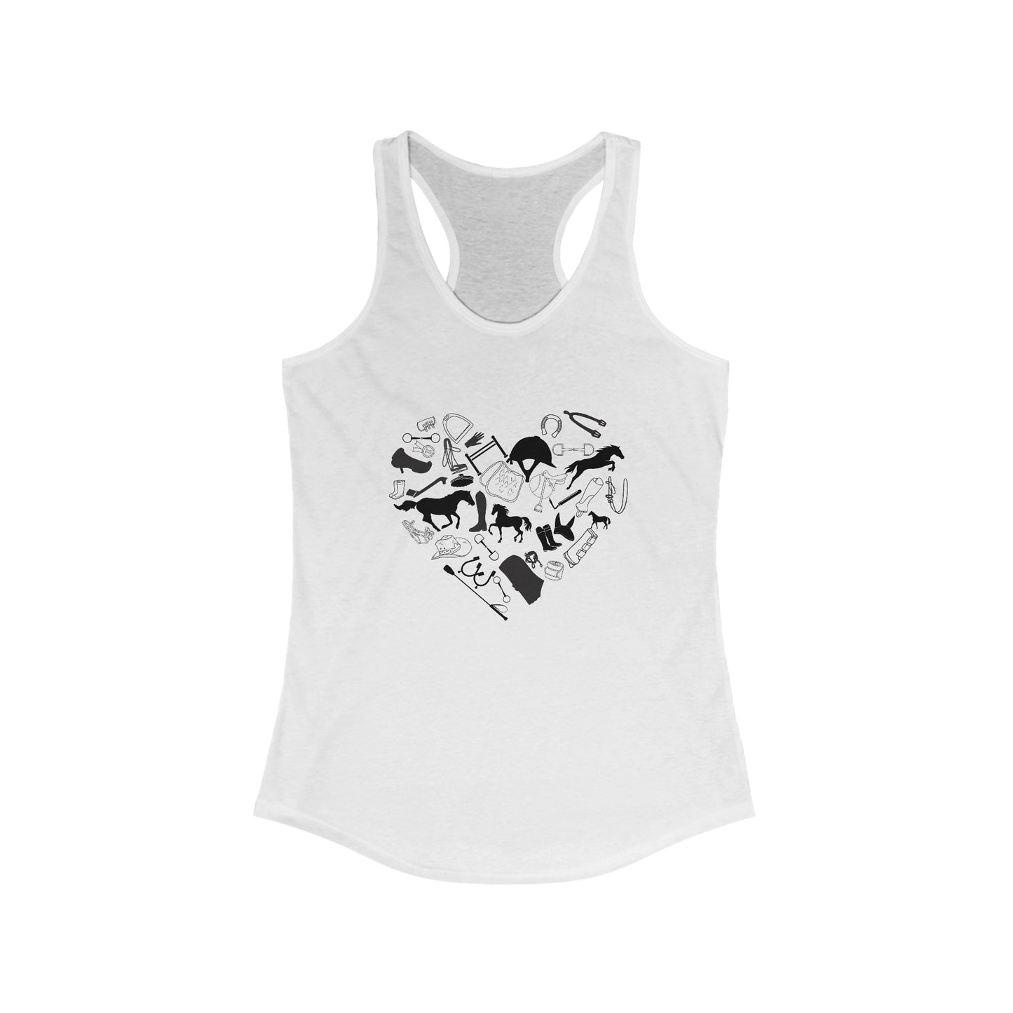 Horse Tack Heart Women's Racerback Tank