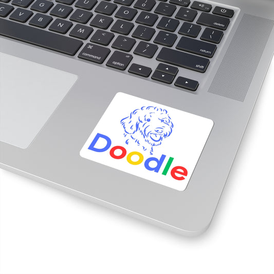 Doodle Dog Kiss-Cut Stickers | Cute Pet Decor, Laptop Stickers, Dog Lover Gift, Fun Home Decor, Playful Animal Art