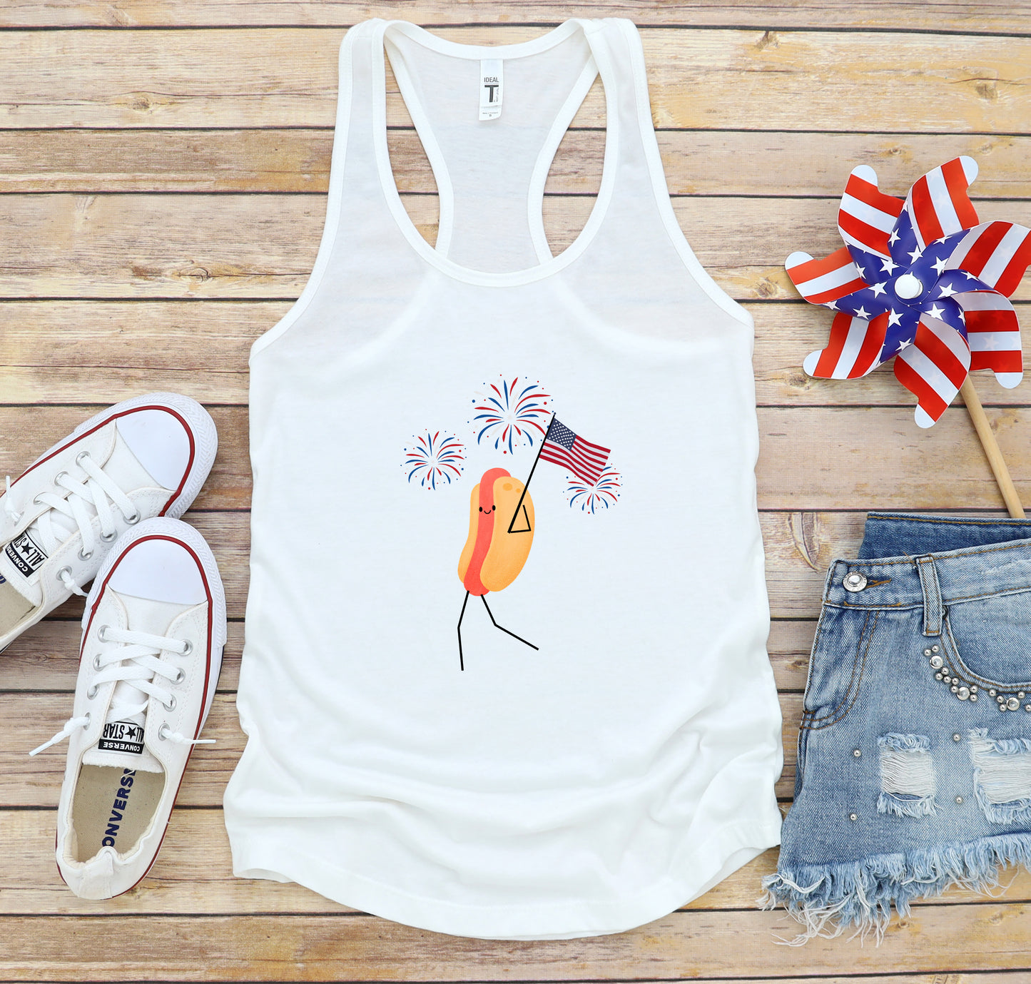 American Hot Dog Women's Racerback Tank