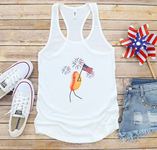 American Hot Dog Women's Racerback Tank