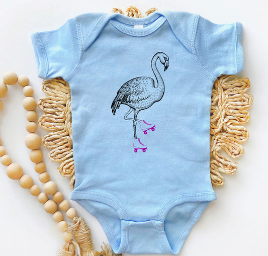 Flamingo in Skates Infant Bodysuit