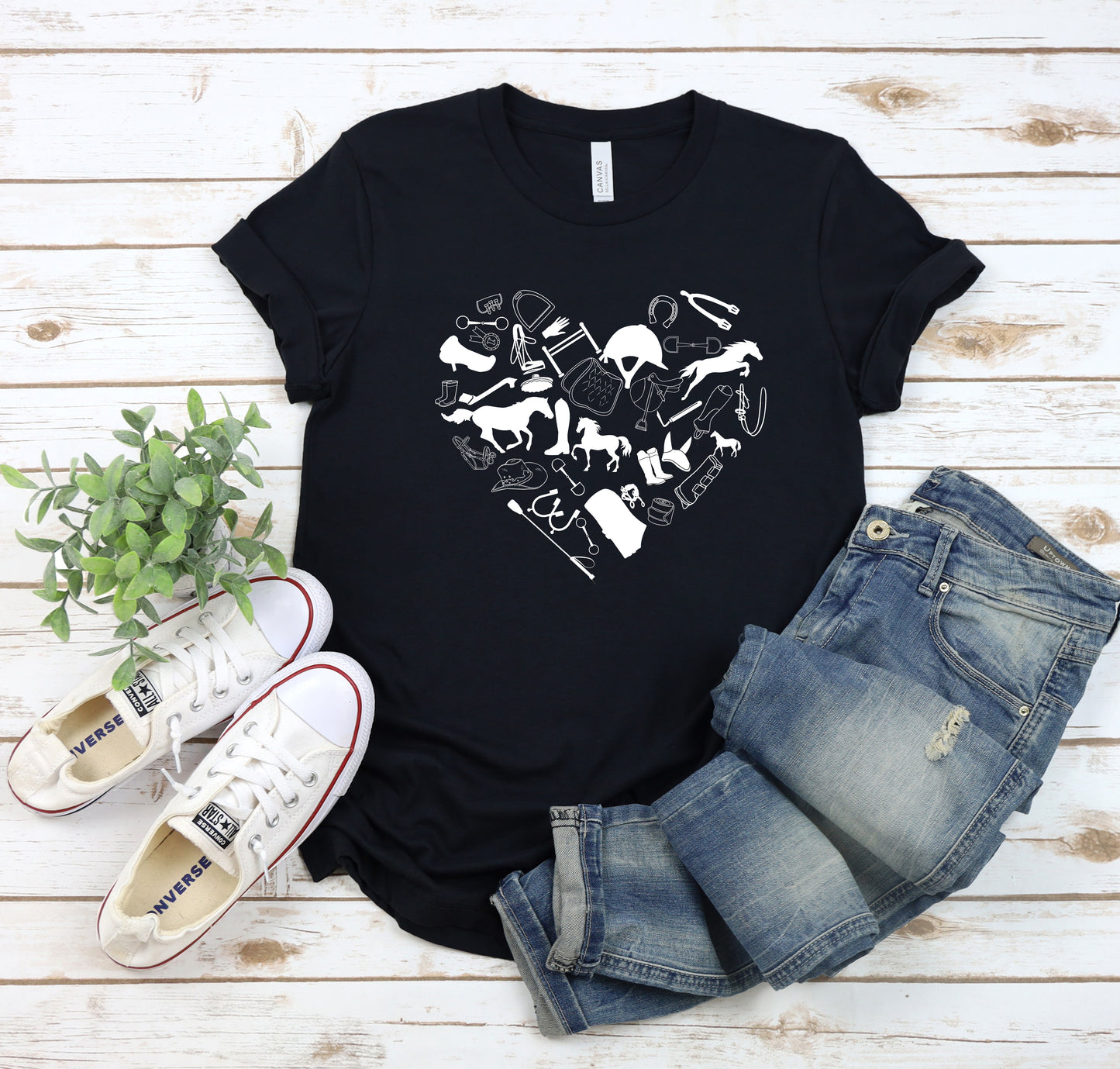 Horse Tack Heart T-Shirt