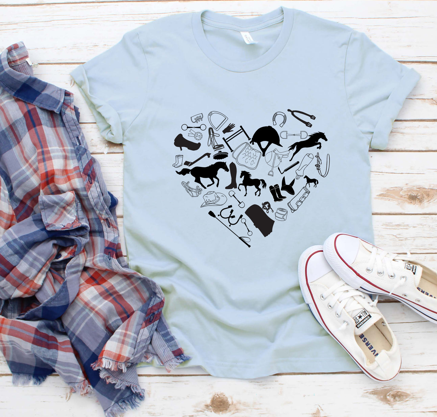 Horse Tack Heart T-Shirt