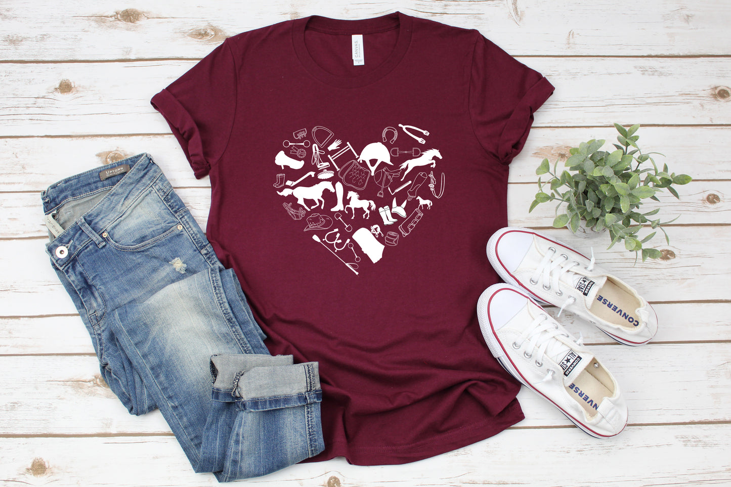 Horse Tack Heart T-Shirt