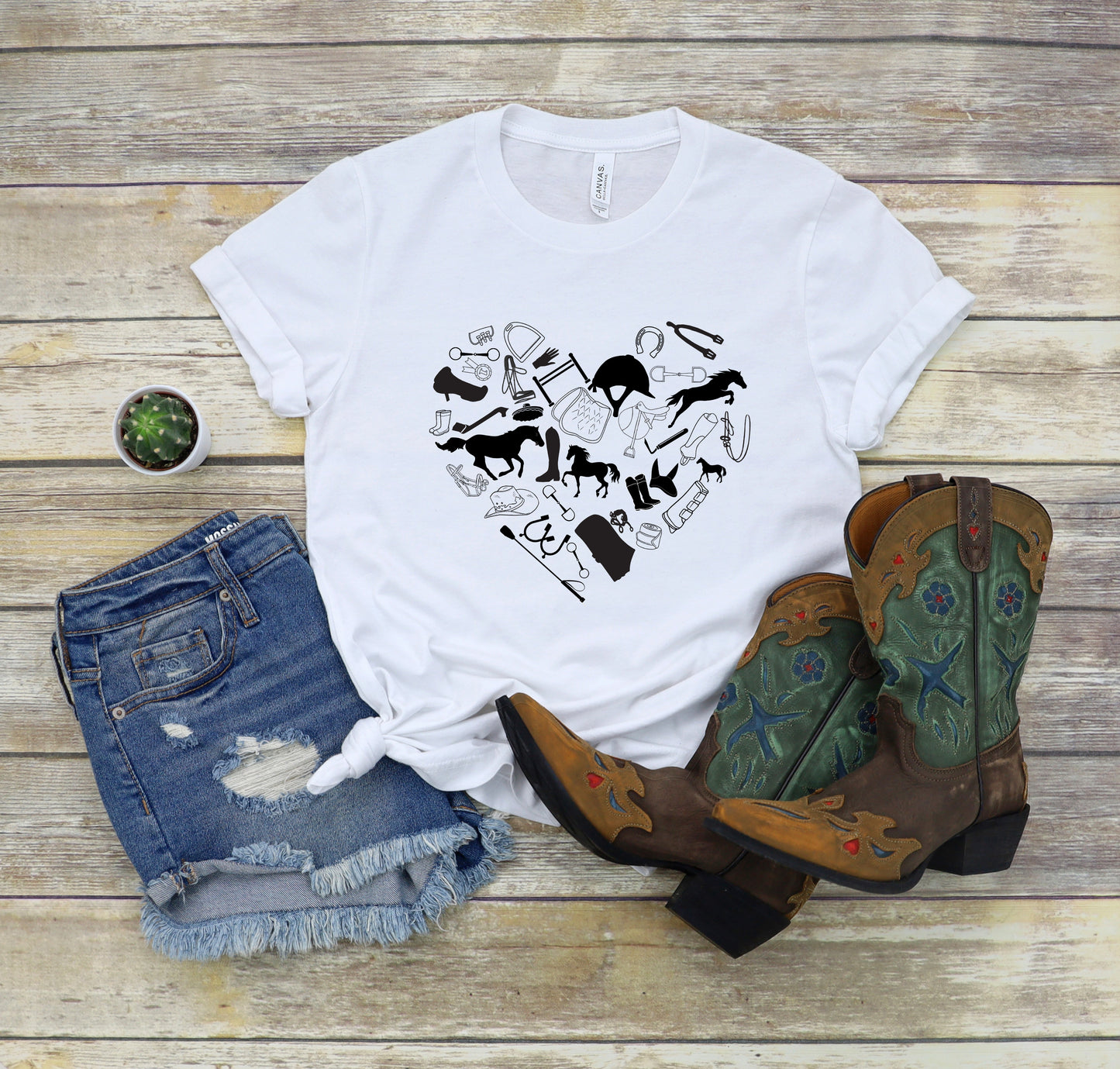 Horse Tack Heart T-Shirt