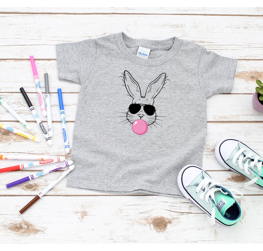 Cool Rabbit with Bubblegum and Sunglasses Kids' T-shirt