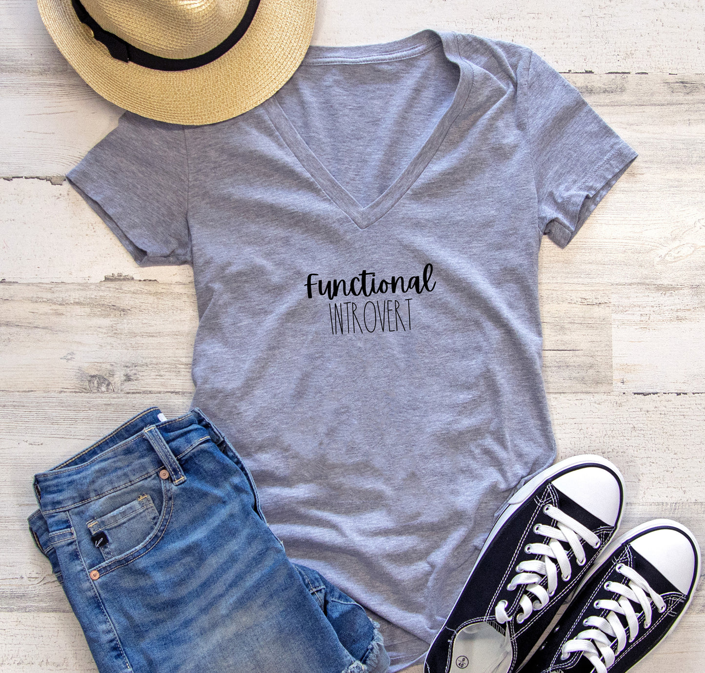 Functional Introvert Women's V-Neck Tee