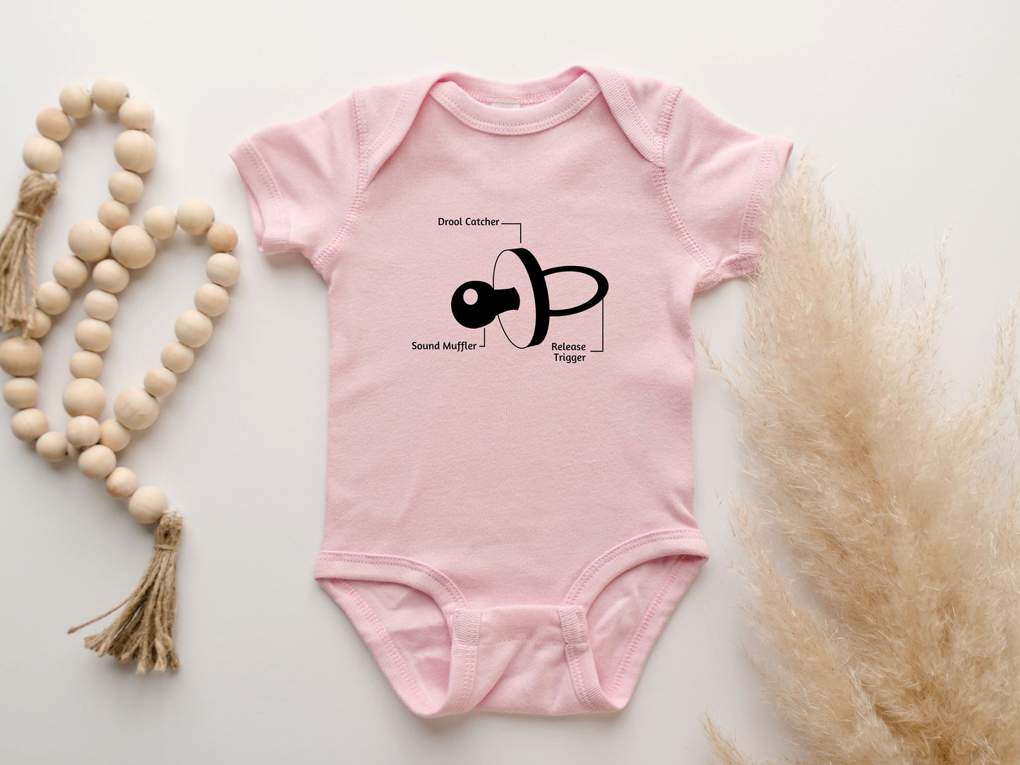 Pacifier Diagram Funny Infant Bodysuit