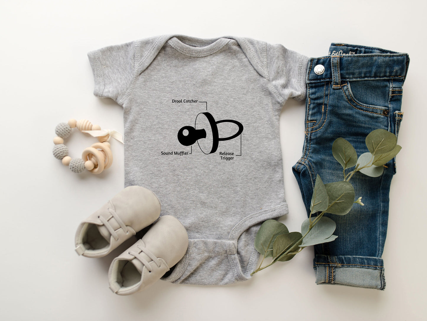 Pacifier Diagram Funny Infant Bodysuit