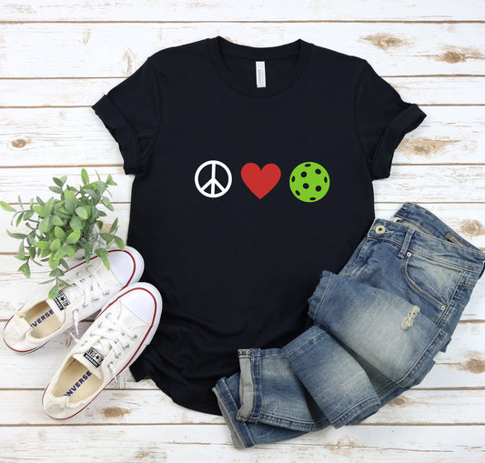 Peace Love Pickleball T-Shirt