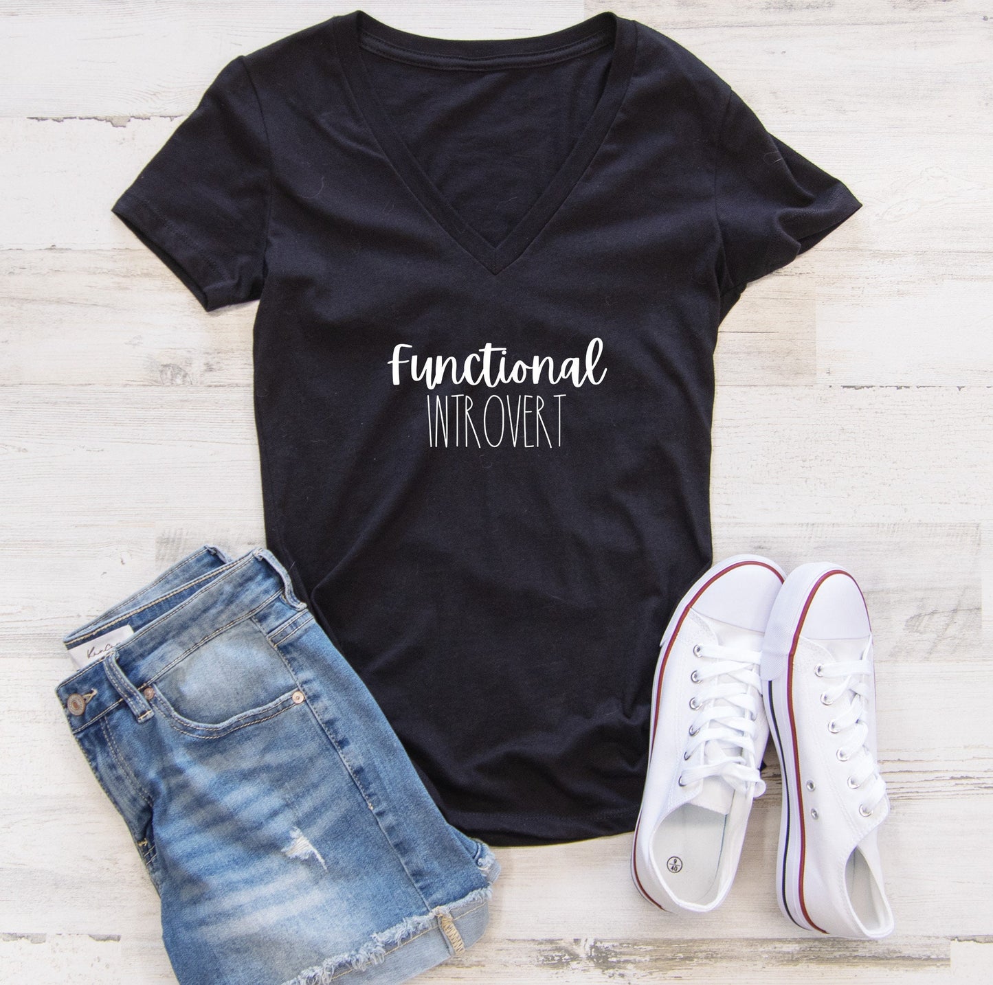 Functional Introvert Women's V-Neck Tee