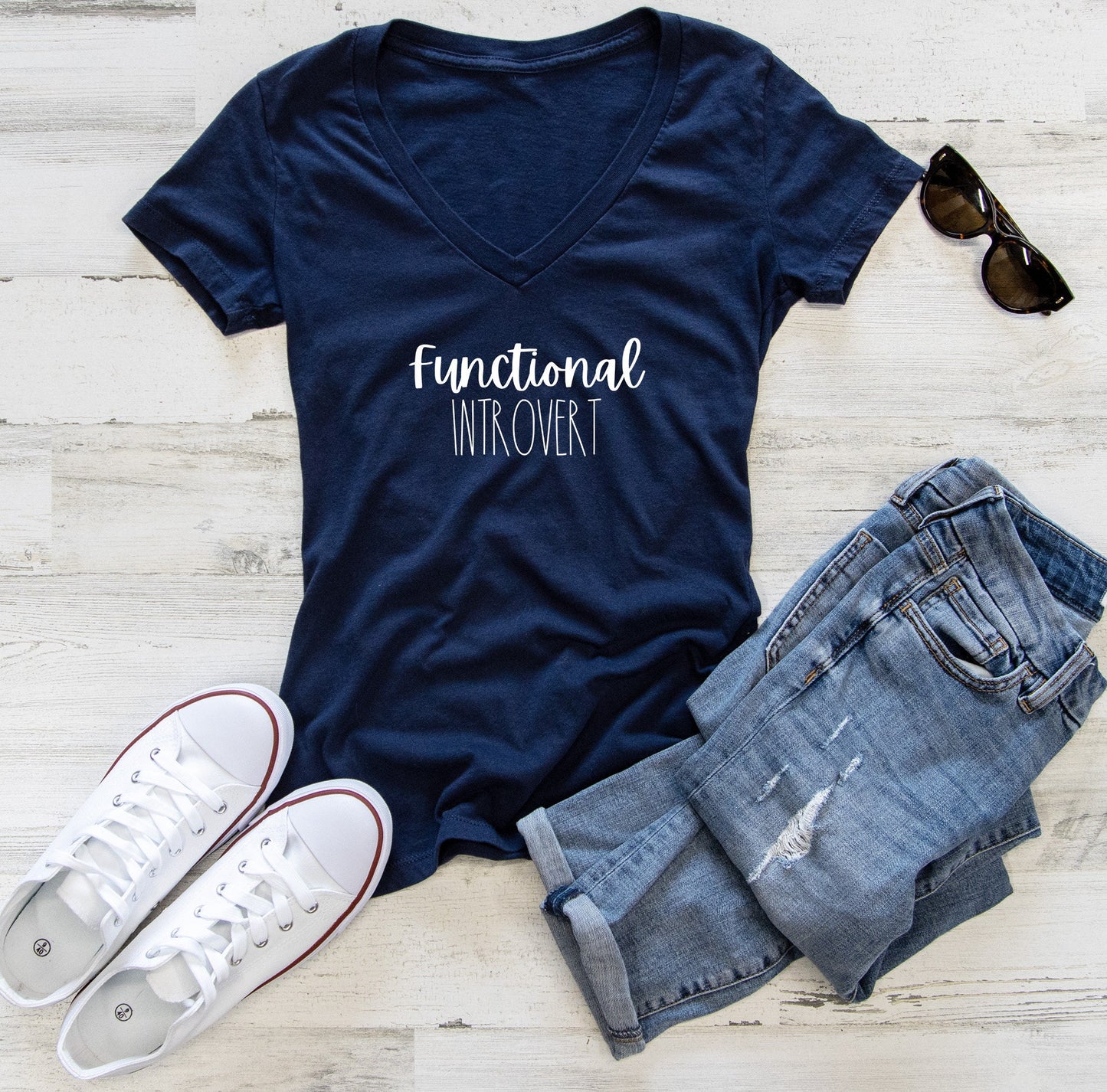 Functional Introvert Women's V-Neck Tee