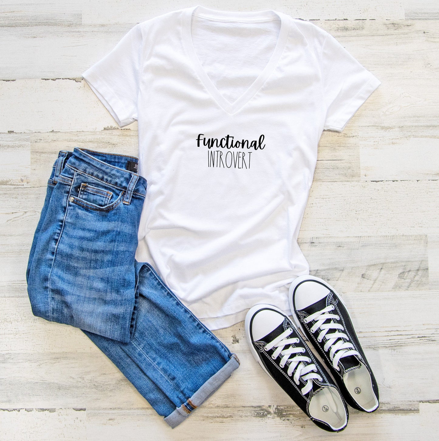 Functional Introvert Women's V-Neck Tee