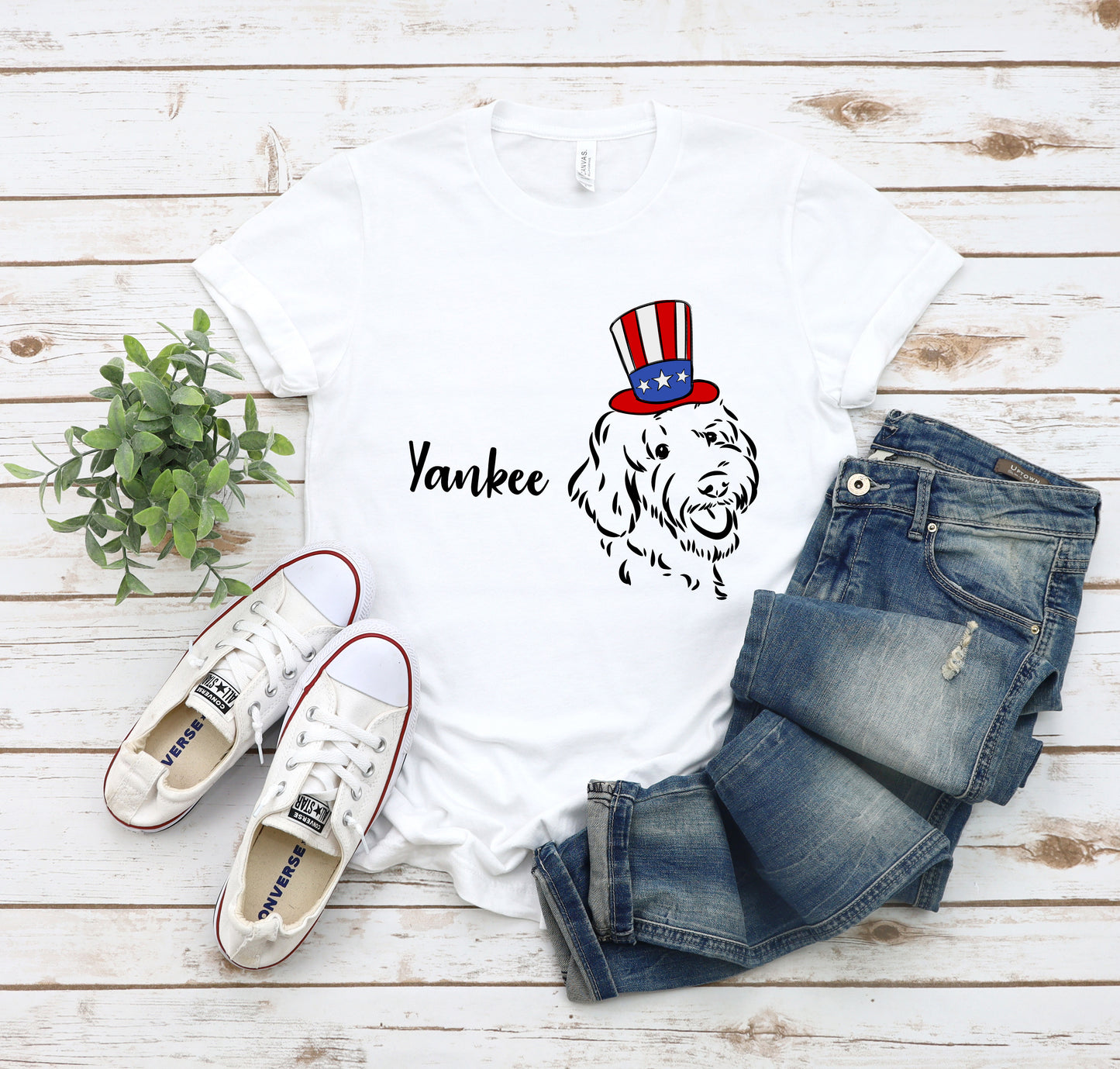 Yankee Doodle Goldendoodle 4th of July T-Shirt